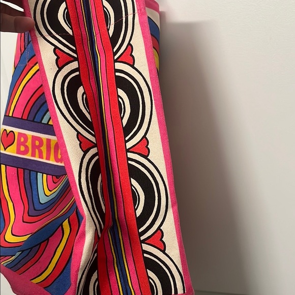 The Brighton Rainbow Canvas Tote Bag “Love to Be Bold” with Mermaid Pocket NWOT - Picture 7 of 12